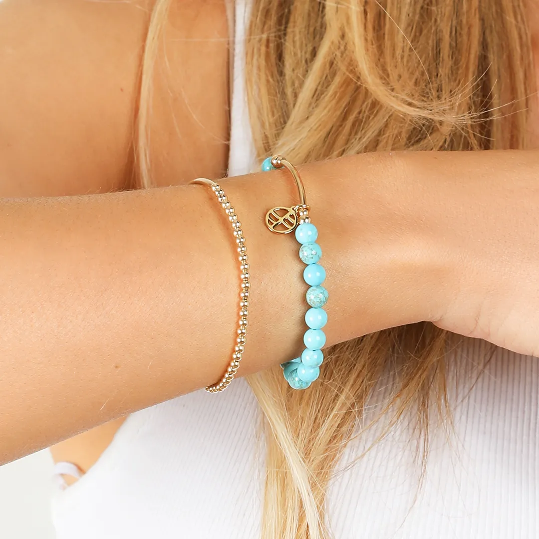 Turquoise Charm Bracelet - Stone of Adventure