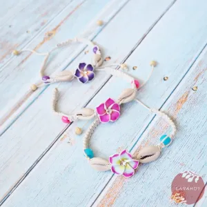 Twinkle Plumeria Blue Friendship Bracelet