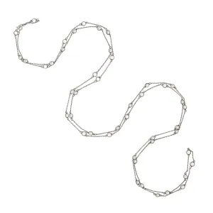 Victorian Sterling Silver French Paste Guard Chain