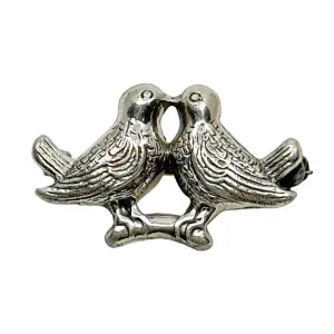 Vintage Sterling silver dove bird brooch