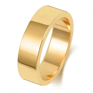 Wedding Band 9K Flat Flat 6 mm -1.8 Wedding  Ring W176H