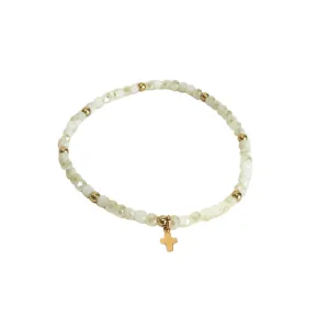 Winter White Cross Bracelet